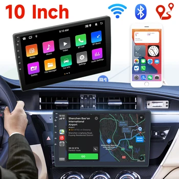 10 אינץ ' WiFi-Bluetooth האלחוטי אנדרואיד אוטומטי Carplay Mirrorlink מכונית נגן MP5 מצלמה אחורית GPS ניווט רדיו במכונית