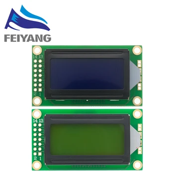 10PCS 0802 LCD מודול 8 x 2 אופי התצוגה 3.3 V / 5V LED LCD עם תאורה אחורית עבור arduino ערכת Diy