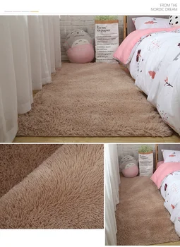 14063 קטיפה השטיח בסלון קישוט רכות השטיח עבה השינה שטיחים נגד החלקה רצפה רכה טרקלין שטיחים מוצק גדול שטיחים