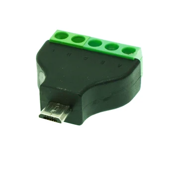 1pcs מיקרו USB זכר לדפוק מחבר USB עם מגן מחבר מיקרו זכר ג ' ק מיקרו USB זכר לדפוק טרמינל בלוק