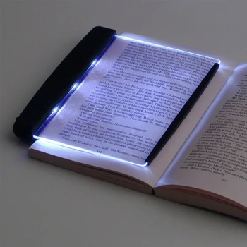 2019 יצירתי LED אור ספר קריאה בלילה אור עבור נסיעה ברכב השינה הספר הקורא צלחת שטוחה Led מנורת שולחן הביתה מקורה
