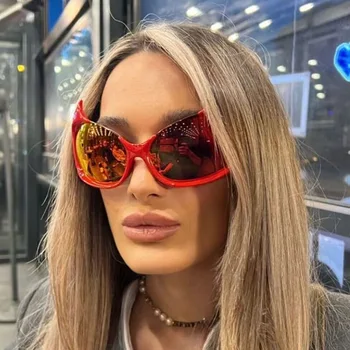 2023 חדש Y2k מסיבת משקפי שמש נשים מעצב מותג אופנה ההגירה משקפי שמש לגברים קליל להראות UV400 משקפי Oculos דה סול