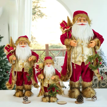 2023 חדש סנטה קלאוס בובה אדום הגלימה זקנים קישוטי חג מולד שמח שנה חדשה קניון חלון קישוטים 30/45/60 ס 
