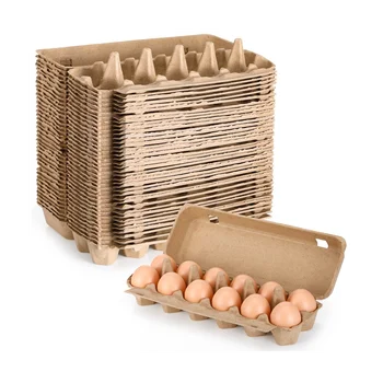 20PCS קרטון קרטוני ביצים ריק עיסת נייר קרטוני ביצים תריסר קרטוני ביצים מיכל ריק ביצה מגש דייסה ביצה הולדר