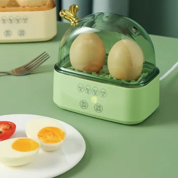 220V חכם ביצה הדוד נייד אוטומטי קיטור 2 ביצים מיני תזמון פגישה ארוחת בוקר מכונת ביצה תנורי כלי מטבח 120W