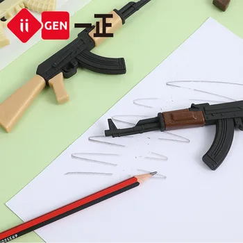24pcs כתיבה רב תכליתיים מחק למידה צעצוע שילוב ידיים על היכולת גומי הרכבה, Ak47, רובה מחק מתנה