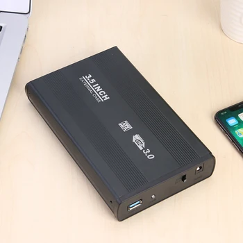 3.5 אינץ SATA HDD ל USB2.0 מתאם מסגסוגת אלומיניום חיצוני מארז הכונן הקשיח