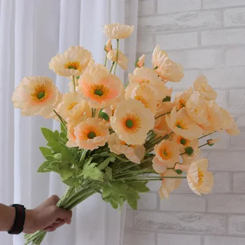 4 ראשי/ענף הפרחים המלאכותיים משי פרחים מזויפים החתונה זר כלה מסיבת קישוט פרח הביתה סלון עיצוב שולחן