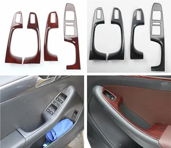 4pcs/lot מדבקות רכב ABS סיבי פחמן תבואה חלון המכונית להרים פנל קישוט כיסוי עבור פולקסווגן פולקסווגן 2012-2014 ' טה 6 MK6
