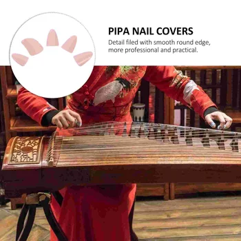 5 יח '- Pipa ציפורניים מזויפות מכסה גיטרות בס ' ייט הגנה המגנים אוסף כלי נגינה