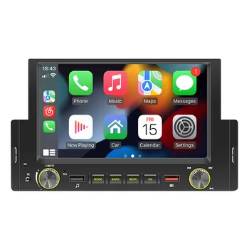 6.2 אינץ יחיד דין רדיו במכונית Bluetooth ברכב נגן מולטימדיה עם Carplay ו-Android Auto