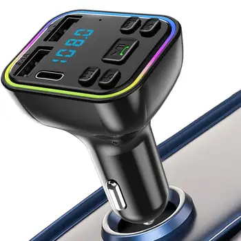 Bluetooths משדר FM לרכב מטען לרכב נגן מוזיקה MP3 אודיו מקלט הידיים שיחה חינם אוטומטי מטען מתאם Bluetooths