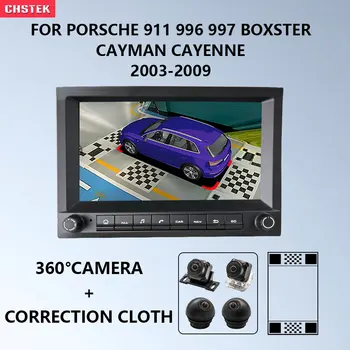 CHSTEK הרדיו ברכב נגן מדיה וידאו 360 מעלות-פנורמי, מצלמה Carplay עבור פורשה קיימן קאיין 911 996 MK2 Boxster 997 2003-2009