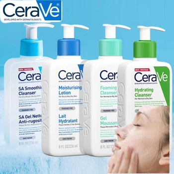 CeraVe SA החלקה ניקוי/לחות ניקוי /קצף ניקוי/ קרם לחות חומצה סליצילית פנים הגוף טיפוח העור