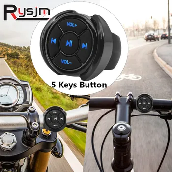HD תקשורת אלחוטית-Bluetooth תואם כפתור בקר מרחוק ברכב אופנוע אופניים ההגה המוזיקה עבור טלפון אנדרואיד