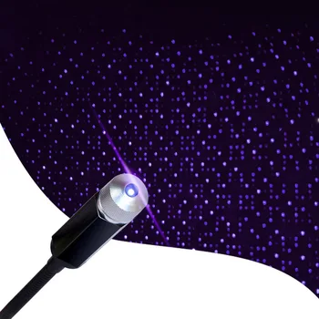 LED USB כוכב לילה אור הפנים אור כוכבים לייזר אווירה הסביבה מקרן על גג המכונית קישוט בלילה עיצוב הבית