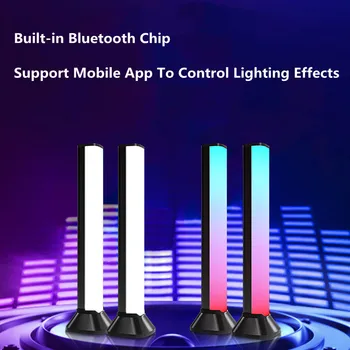 LED מנורת רצפה אווירה שולחן לילה אור הרצועה שטיח מקורה בבית ליד המיטה בסלון עיצוב RGB צבעונית אפליקציה USB מוסיקה המנורה