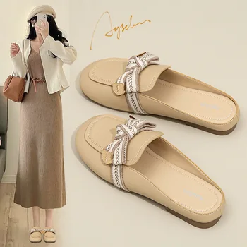 M237 Augushideng baotou נעלי נשים החיצון ללבוש 2023 הקיץ החדש עדין פיית סגנון אופנה מולר יחיד נעלי מגמה