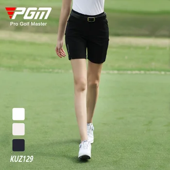PGM נשים קיץ גולף מכנסיים קצרים מכנסיים אלסטי עמיד למים חצי מכנסיים כיס Zip בנות ספורט בגדים ללבוש טניס KUZ129