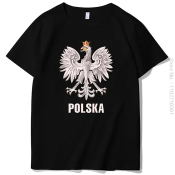 Polska Orzel דגל פולין פולין חולצת כדורגל לגברים טי למעלה שרוול קצר חולצה Tees לכל היותר O-צוואר חולצת הטריקו mens בגדים