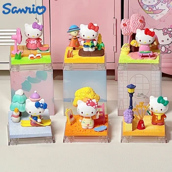 Sanrio הלו קיטי פוגשת את ארבע העונות דמות אנימה בובת Kawaii מודל בובה חמודה Pvc פסל מופתע צעצוע מתנות