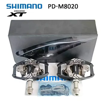 Shimano DEORE XT PD M8020 פדלים, אופני הרים דוושת מירוץ שיעור נעילה עצמית פדלים SPD עם SH51 סוליות אופניים רכיבה על אופניים חלקים