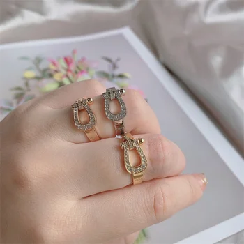 U בצורת פרסה הטבעת יוקרה צרפתית 925 תכשיטי כסף באיכות גבוהה 1:1 לוגו קסם נשים מתנת החתונה הסיטוניים משלוח חינם