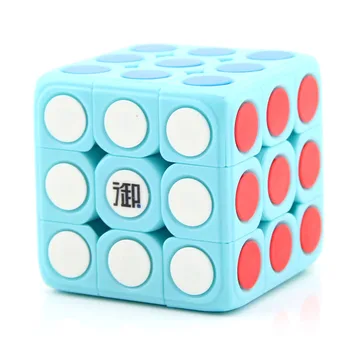 YUMO Cubo 3x3x3 מהירות הקוביה 3x3 קוביית קסם מיוחד מדבקה פאזל שחור כחול חינוכי Mágico הונגרי דה RubiC צעצועים לילדים