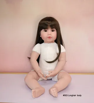 YingHuanMei 24 אינץ בובות התינוק נולד מחדש בגוף בעבודת יד, בובות תינוק, בובות ואביזרים