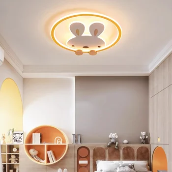 אורות תליון 2023 יצירתי המודרני הוביל ארנב מנורות תקרה בחדר השינה חי האוכל הנסיכה ילדים חדר תינוק Люстра Потолочная
