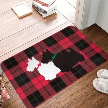 אישית ווג טארטן סקוטי כלב שטיח שטיח נגד החלקה טרייר סקוטי מטבח חדר אמבטיה חדר שינה שטיח שטיח 40*60 ס 