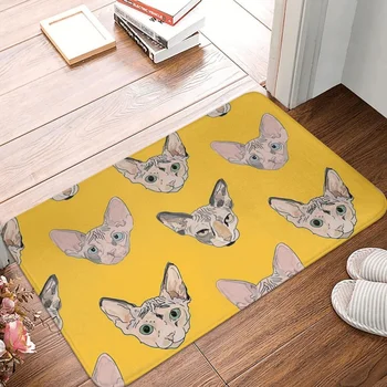 את Sphynxes החלקה שטיחון אמבטיה MatSphynx החתול במסדרון לשטיח דלת הכניסה השטיח לעיצוב הבית