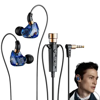 ב-האוזן אוזניות עם מיקרופון חוט בתוך האוזן אוזניות עם דינמי HD מיקרופון 3.5 מ 