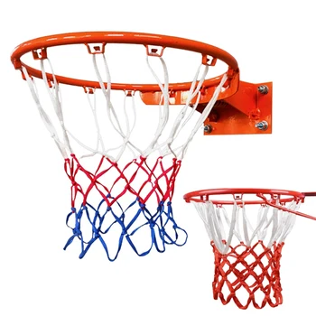 באיכות גבוהה עמיד בגודל סטנדרטי חוט ניילון ספורט לכדורסל רשת רשת לוח רים הכדור Pum 12 ווים נטו