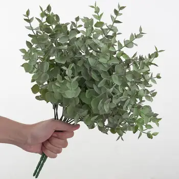 בבית Decoratio מזויף צמח מלאכותי מציאותי אקליפטוס עם גזע שאינם קמלים חיקוי צמחים ירוקים עבור עיצוב הבית לשימוש חוזר
