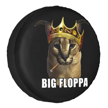 גדול Floppa המלך קראון פופה המם גלגל חלופי כיסוי Case תיק עבור ג ' יפ האמר רכב גלגל מגיני אביזרים