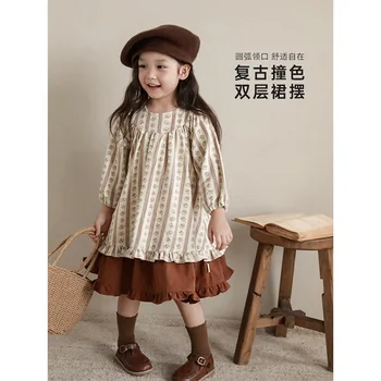 הבנות בגדים 2023 אביב סתיו חדש של ילדים קוריאני נסיכה להתלבש