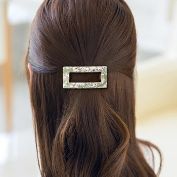 הגירסה הקוריאנית חומצה אצטית שיער הצבת קליפ עבור נשים בנות גיאומטריות פשוטות צבע ממתקים סרטן בצורת הכובעים אביזרים לשיער