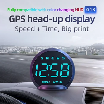 הוביל האד מכונית תצוגה עילית מעל למהירות אזעקה G4S USB מופעל עם שעון מד מהירות מתנה חינם סוגר החלקה מחצלת