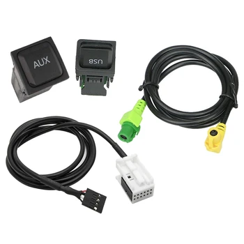 המכונית USB AUX להחליף כבל USB אודיו מתאם RCD510 RNS315 על - פאסאט B6 B7 גולף 5 MK5 גולף 6 MK6 'טה 5 MK5 סמ