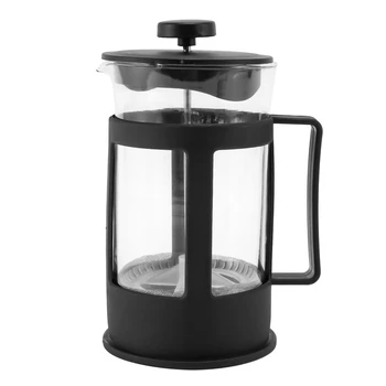 זכוכית קנקן קפה תה הבורא, 600Ml קפה לחץ, זכוכית בורוסיליקט עם עמידות בחום לטפל