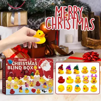 חג מולד קישוט אביזרים חמודים יצירתי צהוב קטן ברווז ההגעה לוח השנה חג המולד דקורטיביים כלים קריקטורה עיוור תיבת
