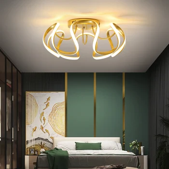 חדש LED תקרה נברשת לבן/שחור/זהב עבור הסלון חדר השינה Studyroom עיצוב יצירתי מקורה גופי תאורה AC90-260V