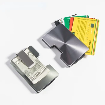 חדש באיכות גבוהה סגסוגת אלומיניום בעל כרטיס האשראי RFID קיבולת גדולה פרטניות מתכת מיני מחזיק כרטיס אופנתי אופנה הארנק