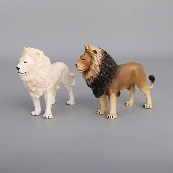 חדש הדמיה חיה פראית PVC אריה המודל בובת שולחן העבודה קישוטים עיצוב קלאסי אוסף צעצועים לילדים מתנה