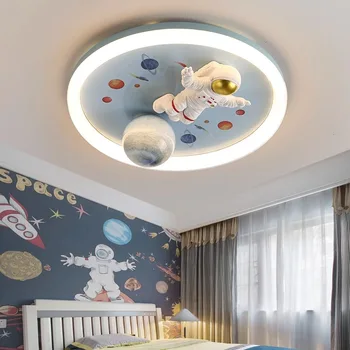 חדש קריקטורה חדר ילדים אור ילד השינה ללמוד מנורות תקרה ילדה כוכב חלל אסטרונאוט הביתה דקו LED גופי תאורה
