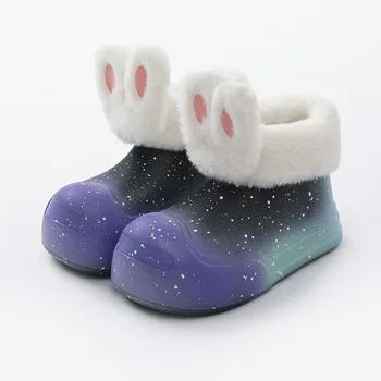 חורף נשים של מגפי שלג עבה רך קרסול נעלי Non-להחליק בחוץ אור חמים ונעים, מים הוכחה אופנה נעלי גשם עבור ילדים גדולים