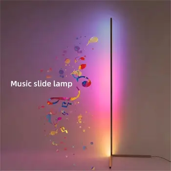 חכם RGB חלום צבע מנורת רצפה עם סנכרון מוסיקה מודרנית 16 מיליון צבעים מתחלפים, עומד רוח קלה עם APP & שלט רחוק