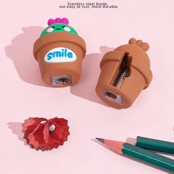 חמוד מחדד קריקטורה PVC 3D חיה נייד עיפרון קאטר תלמיד ילדים מתנה בחזרה לבית הספר ציוד קוריאה כתיבה