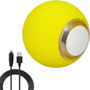 חשמלי חתול כדור צעצוע, אינטראקטיבי מחמד תרגיל צעצוע עם אורות LED, 3 מצבים אוטומטיים 360° עצמי מסתובב & נטענת USB wi